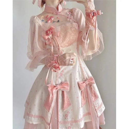 Sakura Cheongsam Kimono Dress - S
