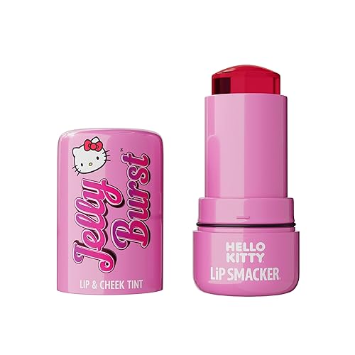 Lip Smacker Hello Kitty So Jelly Lip & Cheek Tint, Moisturizing Sheer & Buildable Color, Fun Bouncy Jelly Texture, Sweet Cherry Flavor - Cherry - Cherry