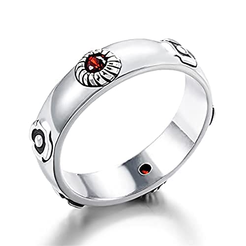 Kader Howl's Moving Castle Ring S925 Silver Hayao Miyazaki Anime Howl Sophie Costume Ring Jewelry Cosplay Props Birthday Xmas Gift (One Size, Red)