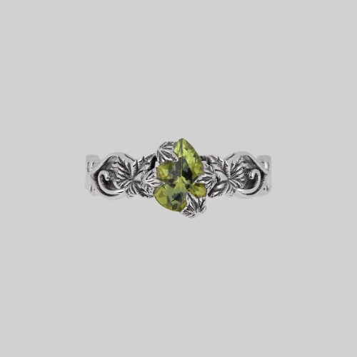 FERONIA. Secret Garden Peridot Ring - Silver | Silver / Small