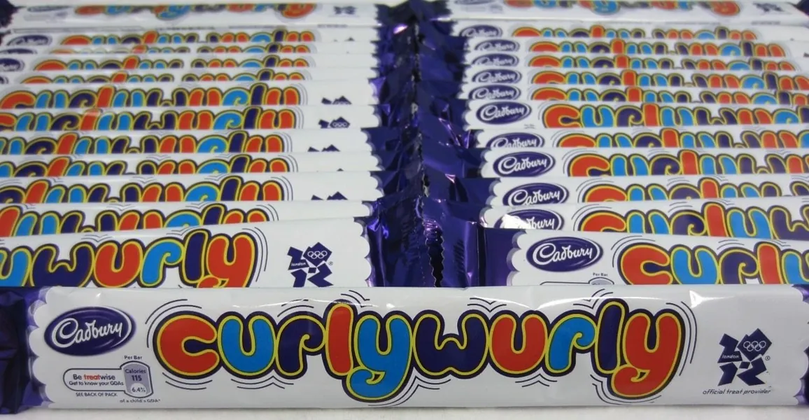 Cadbury's Curlywurly Chewy Caramel Chocolate - Full Box 60 Bars