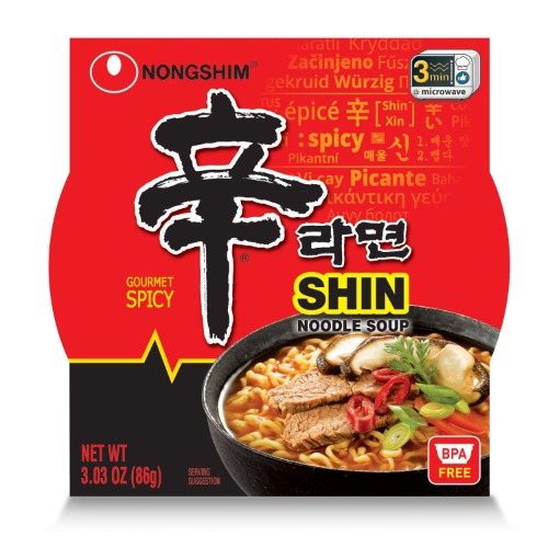 Nongshim Shin Original Ramyun Bowl, Gourmet Spicy, 3.03 Ounce (Pack of 12) - 