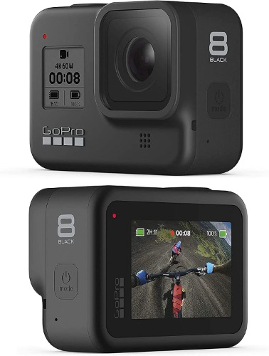 GoPro HERO8 Black - Waterproof Action Camera with Touch Screen 4K Ultra HD Video 12MP Photos 1080p Live Streaming Stabilization - HERO8 Black