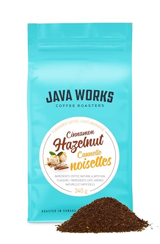Java Works Coffee Cinnamon Hazelnut Flavoured Coffee *Ground*, 340 Grams
