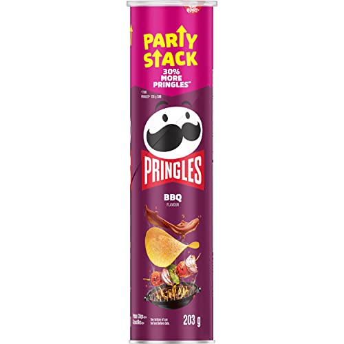 Pringles Mega Can BBQ Flavour Potato Chips, 203 Grams - BBQ Flavour Potato Chips