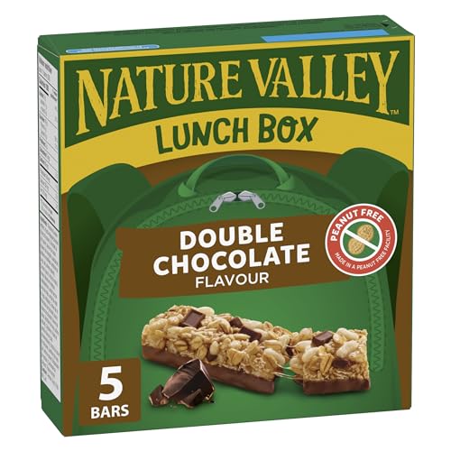 NATURE VALLEY Double Chocolate Flavour Granola Bars, No Artificial Flavours, No Artificial Colours, Snack Bars, Made with Whole Grains, Pack of 5 Granola Bars