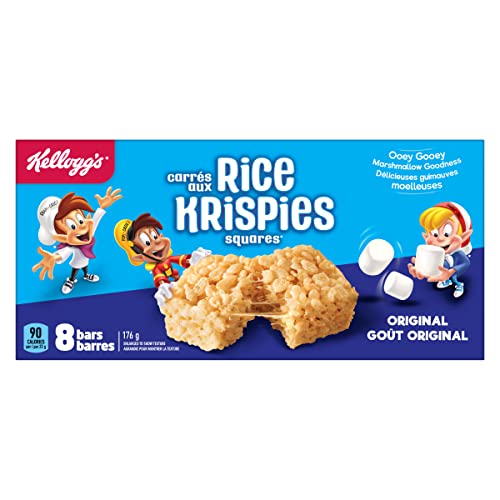 Kellogg's Rice Krispies Square Bars, Original, 8 Cereal Bars 176 Gram