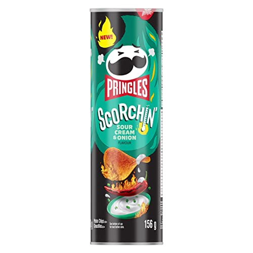 Pringles* Scorchin’* Sour Cream & Onion Flavour Potato Chips 156 g - Scorchin’* Sour Cream & Onion Flavour - 156 g (Pack of 1)