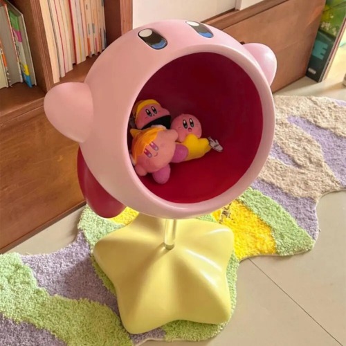 Cartoon Anime Character Star Kirby Storage Box Decoration Big Mouth Pink Kirby Stand Statue Porch Ornament Home Decor Accessory - AliExpress 