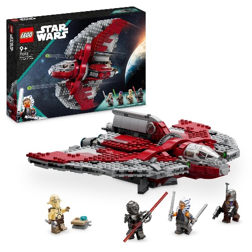 LEGO® Star Wars™ Ahsoka Tano’s T-6 Jedi Shuttle 75362 Building Toy Set; Fun Toy for Kids Aged 9 and Over, Featuring a Buildable, Stud-Shooting Starship and 4 Characters