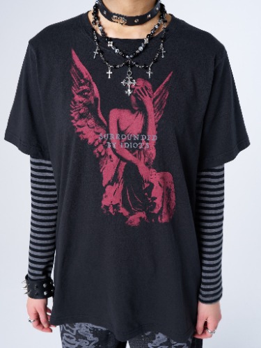 Surrounded by Idiots Angel T-shirt | S / Black