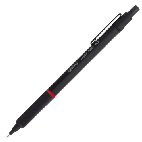 rOtring 1904257 Rapid PRO Mechanical Pencil, 0.7 mm, Matte Black - Matte Black 1 Count (Pack of 1) 0.7 mm