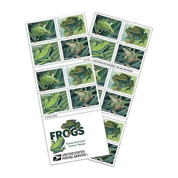 
                            Frogs Forever Postage Stamps US First Class Postage Book of 20
                        