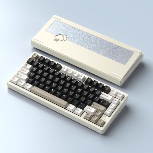 Rainy 75 Keyboard | Electro White Pro(RGB/FR4/Silver SUS304/7000mAh/Cocoa Switch)