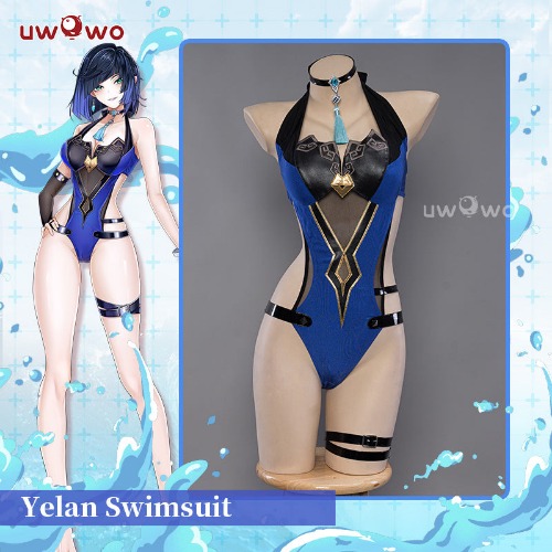 【Pre-sale】Exclusive Uwowo Genshin Impact Fanart Yelan Swimsuit Cosplay Costume | S