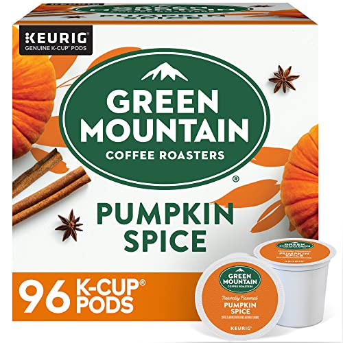 Green Mountain Coffee Roasters Pumpkin Spice, Single-Serve Keurig K-Cup Pods, Flavored Light Roast Coffee, 24 Count (Pack of 4) - Pumpkin Spice - 24 Count (Pack of 4)