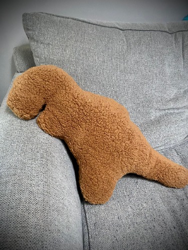 Dino Chicken Nugget Pillow | Affordable Farmhouse