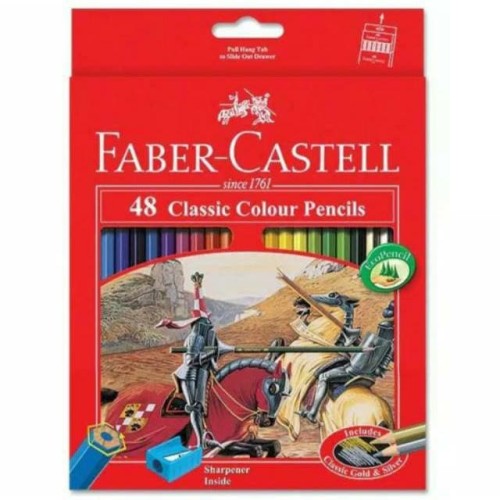 Coloring Pencils Faber Castell 48 Classic / Free Rautan | Tokopedia