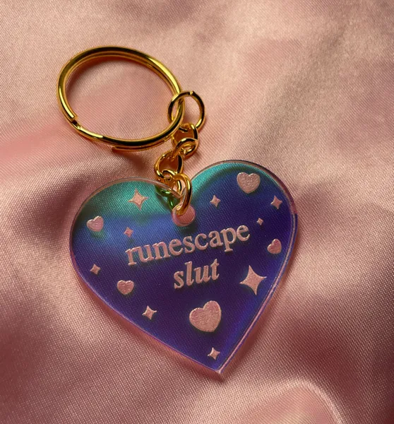 Made To Order Runescape Slut Iridescent Acrylic Keychain