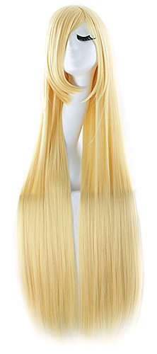 MapofBeauty 40" 100cm Anime Costume Long Straight Cosplay Wig Party Wig (Blonde) - Blonde