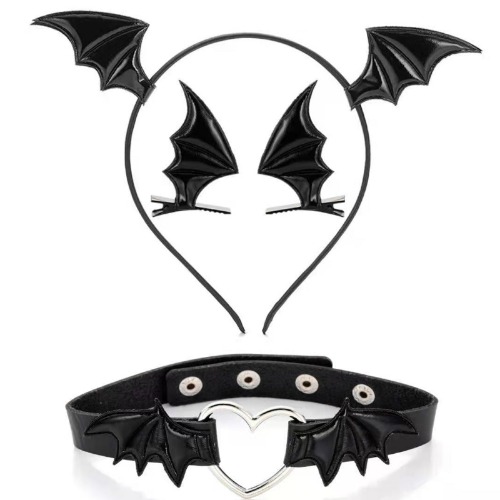 Amorino Bat Wings Hair Accessories - Black
