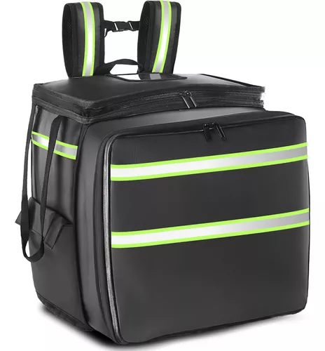 Mochila Repartidor Moto Antirrobo,mochilas Delivery De Pizza Expandible Aislada Grand Y Impermeable,bolsa Termica Impermeable Multifuncional,negro 60l