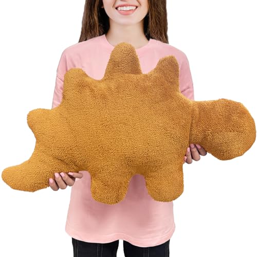 NXCHIZS Dino Nugget Pillow Large 23.8"- Chicken Nugget Pillow Plush Provide Kids with Comfortable Hugs,Creative Room Decor Gift for Boys and Girls at Holiday Parties(Stegosaurus Large) - Stegosaurus - Large