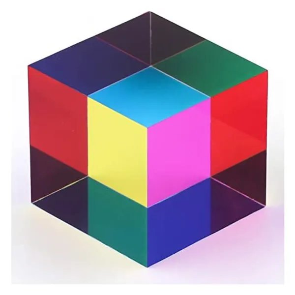 
                            ZhuoChiMall CMY Mixing Color Cube, The Original Cube, 40mm (1.57 inch) Acrylic Cube Prism, CMYcube for Home or Office décor, STEM/STEAM Toys, Science Learning Cube for Kids
                        