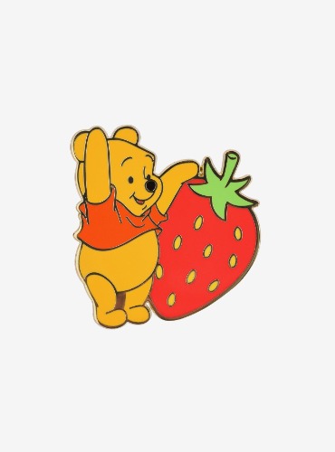 Disney Winnie the Pooh with Strawberry Enamel Pin - BoxLunch Exclusive