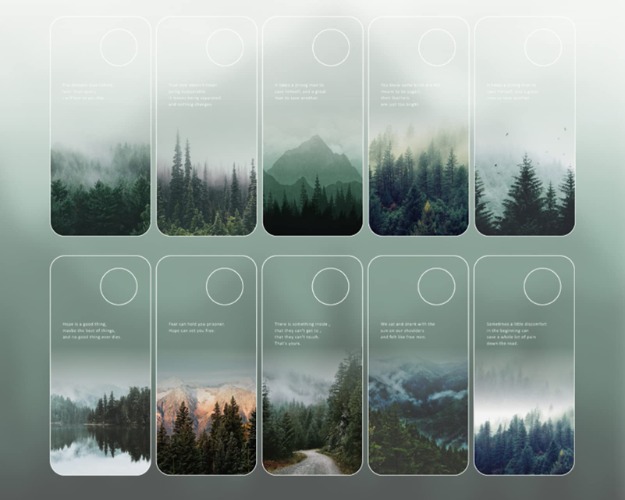 ROUKANNGE 10pcs Forest Theme Bookmarks, Transparent Gradient Color Bookmarks, Suitable for Women, Students, Teachers, Reading Lovers and Writers. This is a Simple and Beautiful Perfect Gift - Forest Theme