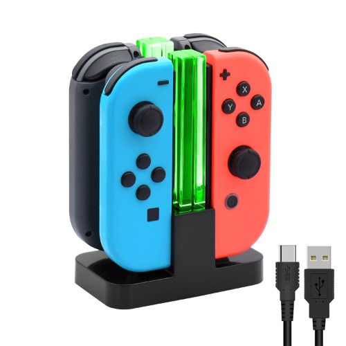 Charging Dock Replacement for Switch & Charger for Switch OLED Joy Con, Charging Station for Switch with a USB Type-C Charging Cord- Black - Black