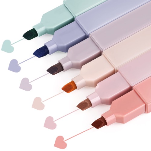 Aesthetic Cute Highlighters Assorted Colors, Bible Highlighters and Pens No Bleed, Mild Soft Chisel Tip Pastel Highlighters Marker Pens for Journaling Note Taking School Stationary Supplies (Sunny)
