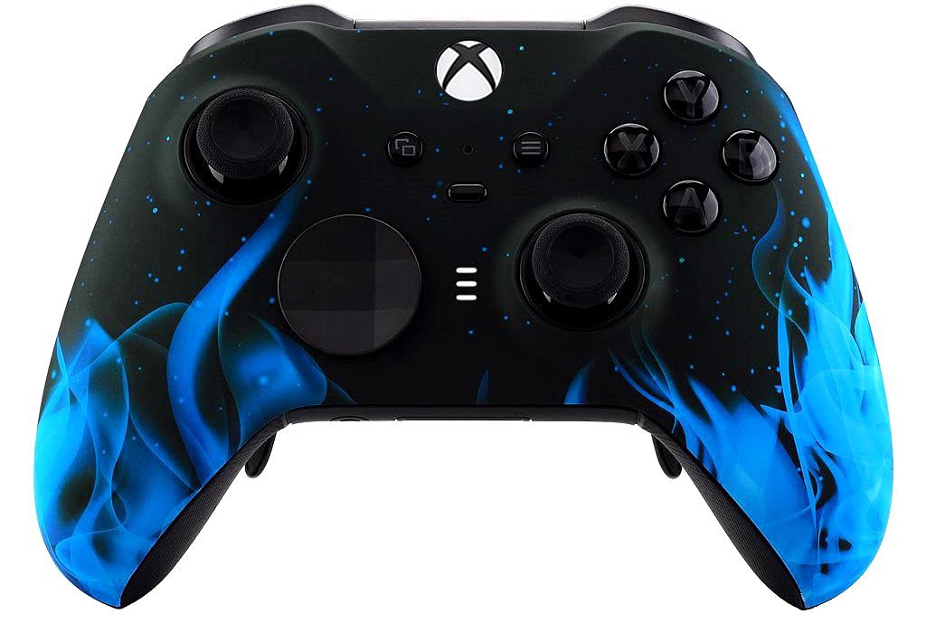 Wordene Elite Series 2 Modded Custom Rapid Fire Controller for Microsoft Xbox One, Series X|S, PC & Mobile - Works on All Shooter Games (Blue Flame) - Blue Flame