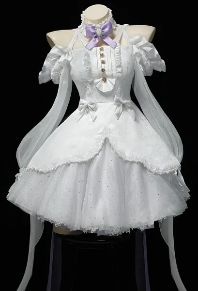Goddess of Victory: Nikke Dorothy Cosplay Costume Dress and Skirt with Headpiece