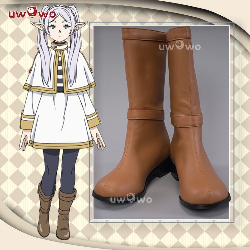 Uwowo Anime Frieren: Beyond Journey's End Frieren Cosplay Shoes Boots - 37