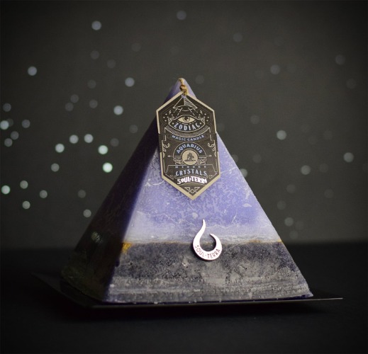 AQUARIUS Crystal Candle + Stand