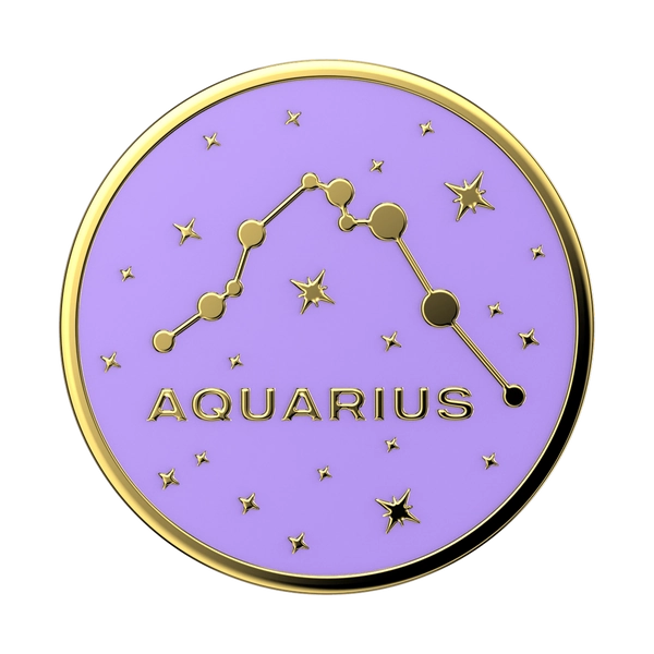 Enamel Aquarius Pop Socket