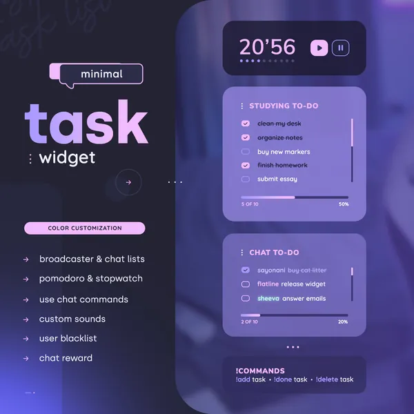 Stream Tasklist Widget