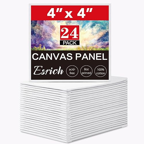 4x4IN Small Canvases for Painting, 24 Pack