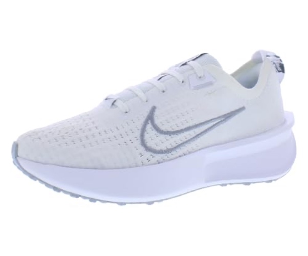 NIKE Interact Run Womens Road Running Shoes FD2292-100 - 6 - White/Metallic Silver/Pure Platinum