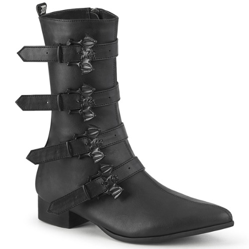 Warlock-110-B | Black Vegan Leather / 13
