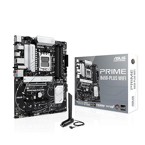 ASUS Prime B650-PLUS WiFi AMD B650 AM5 Ryzen™ Desktop 9000 8000 & 7000 ATX Motherboard, DDR5, PCIe 5.0 M.2, 2.5Gb LAN, WiFi 6E, HDMI™, SATA 6 Gbps, USB Type-C®, BIOS Flashback™, Thunderbolt™ 4 Header - ATX - PRIME B650-PLUS|WiFi 6E