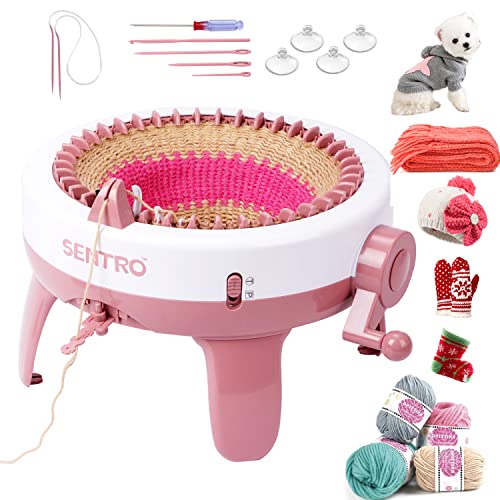 Knitting Machine,SENTRO 40 Needles Knitting Machines,Smart Weaving Knitting Loom,DIY Knitting Board Rotating Machines for Adults and Kids - 40 Needles