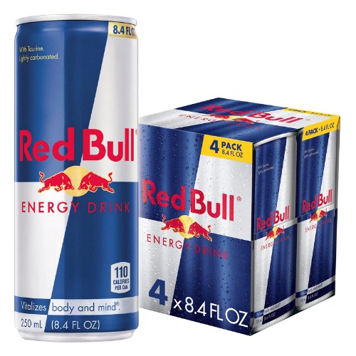 Red Bull Energy Drink, 8.4 Fl Oz (4 Pack) - Original 8.4 Fl Oz (Pack of 4)