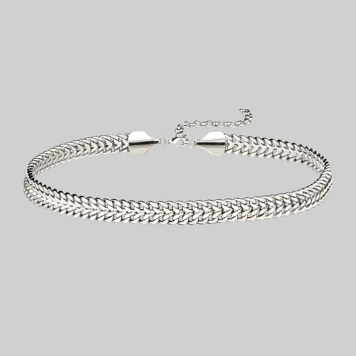 SOLACE. Wide Curb Chain Choker - Silver | Silver