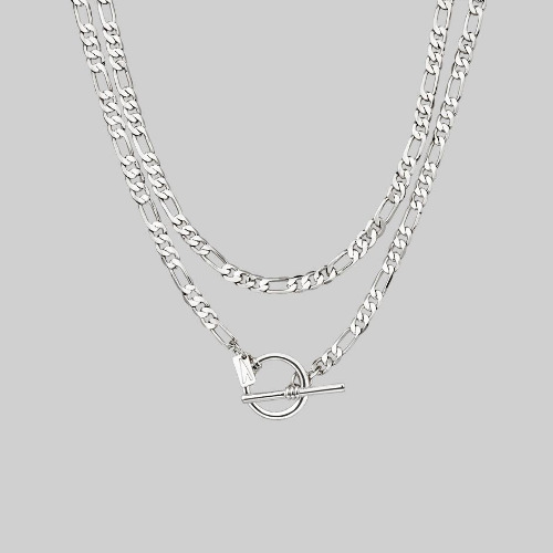 HARMONY. Double Wrap T-Bar Chain - Silver | Silver