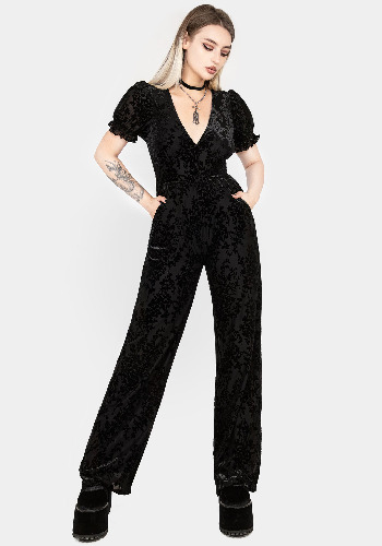 Lilias Devoré Velour Mesh Jumpsuit | US 2
