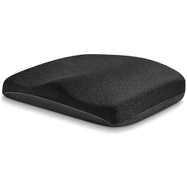 Tsumbay Memory Foam Seat Cushion, Office Soft Seat Cushion with Carry Handle, Washable Cover, Comfortable Coccyx Cushion for Home Office Chair Pad, Car Seat, Wheelchair -Black - Black - 16.9”X15.0”X2.2”
