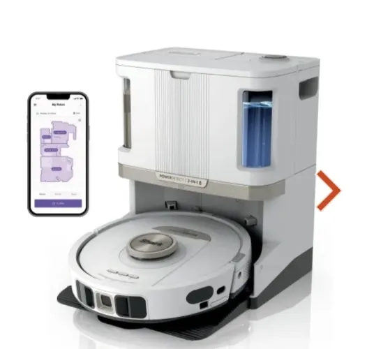 Aspirateur robot et laveur Shark PowerDetect NeverTouch Pro 2-en-1 autovidant, autoremplissant et autonettoyant RV2800ZEEUWH