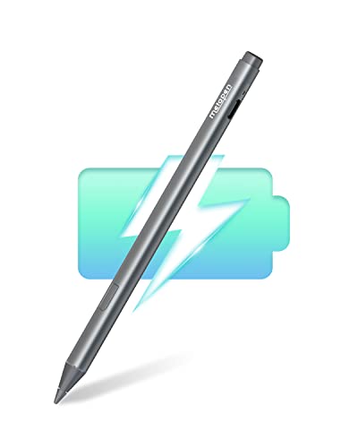 Metapen Stylus Pen M2 for Surface (Premium, 4096 Finest Control, Eraser End) - Work for Surface Pro 7//8/9/X,Surface Go 3/Book 3/Laptop 4/Studio 2, ASUS VivoBook Flip 14, for Creators,Students,Doers - Classic Grey